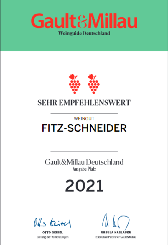 Urkunde Gault&Millau 2021