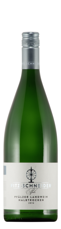 2016 Pfälzer Landwein weiß halbtrocken (1 Liter), Landwein, Weingut Fitz-Schneider, Edenkoben
